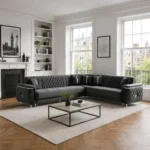 Millenia Charcoal Velvet | High Back Mid-Century - UK