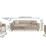Prague Cream Velvet Sofa