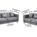 Velo Modern Velvet Sofa 3+2