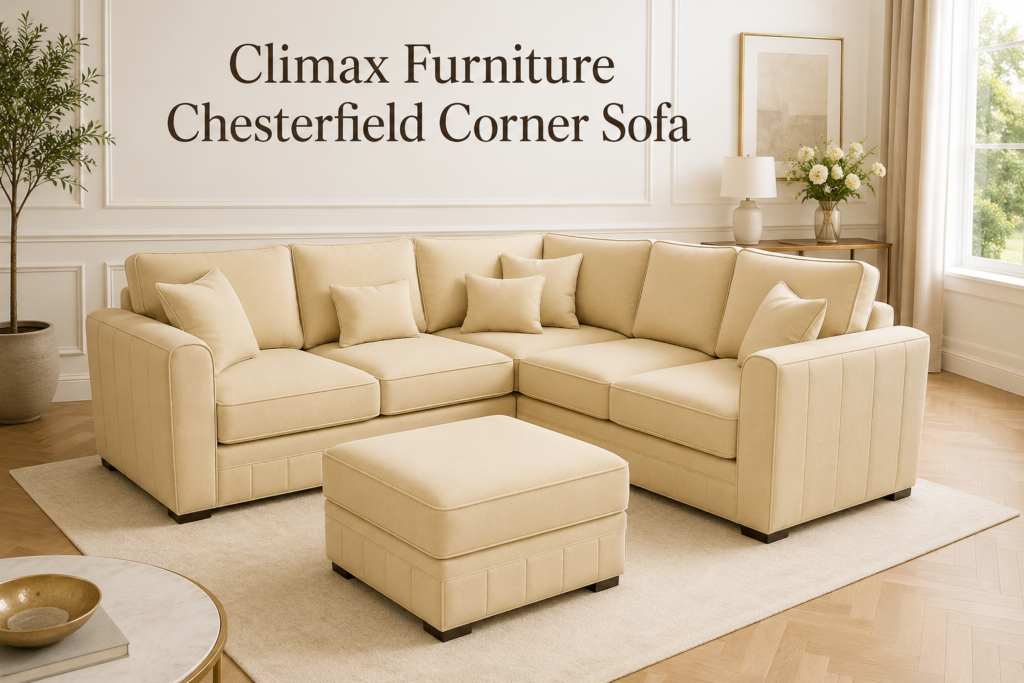 Climax Furniture Chesterfield Corner Sofa by Climax Furniture