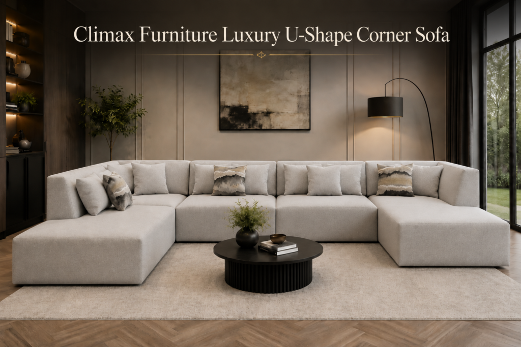 Climax Furniture Luxury U-Shape Corner Sofa by Climax Furniture