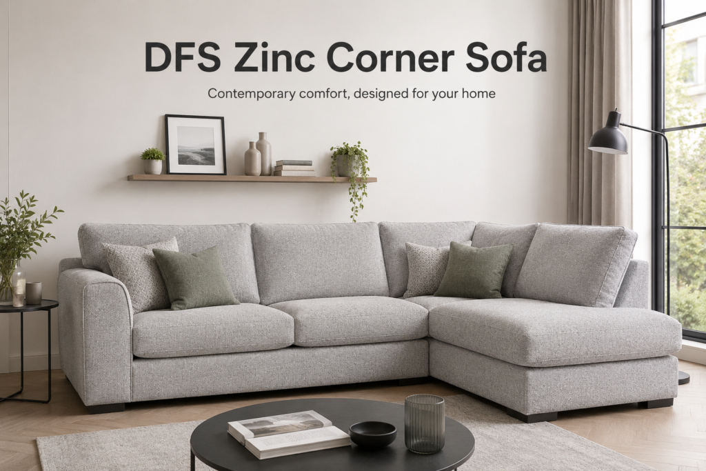DFS Zinc Corner Sofa BY Climax Furniture