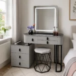 Luxury LED Vanity Dressing Table with Mirror & Stool