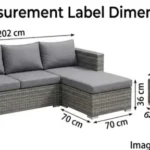Modern Grey Rattan Corner Sofa Set with - climax-furniture