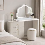 Luxury UK-Made Vanity Desk with Storage Drawers & LED Mirror