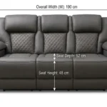 manual recliner 3 seater
