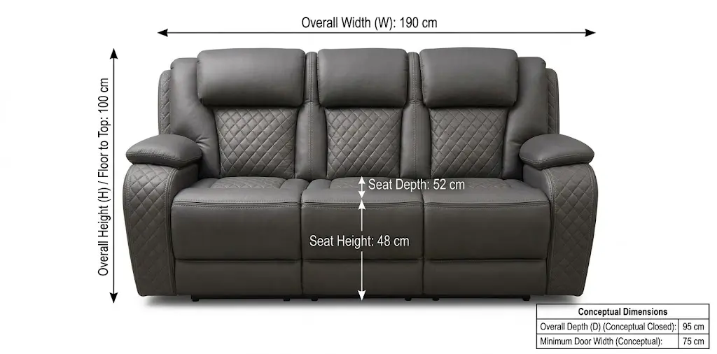 manual recliner 3 seater