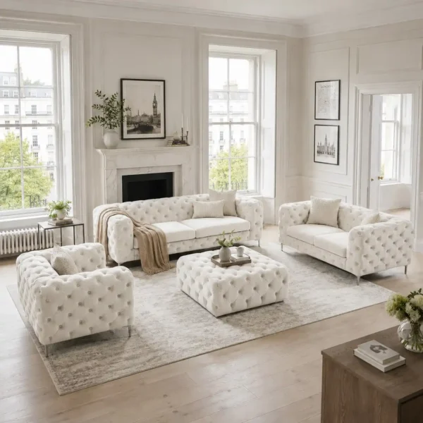 Ashton Velvet 3+2+1 Sofa Set – Handmade Luxury Furniture UK