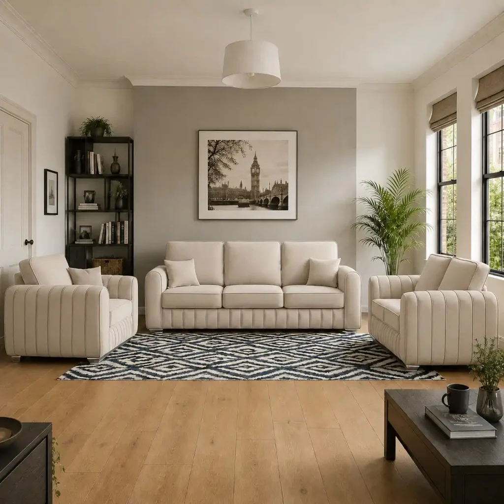 Lilly 3+2+1 Sofa Set with Matching Footstool UK