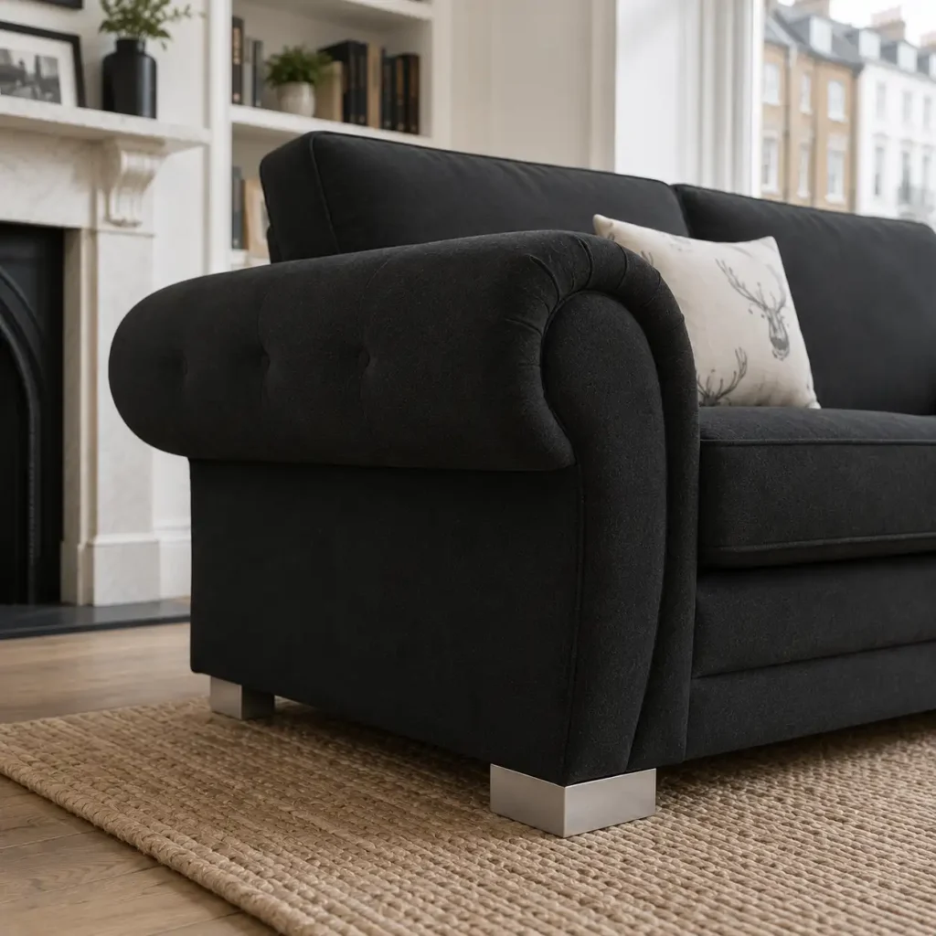 Luxe Haven 3 Seater Sofa arm closeup