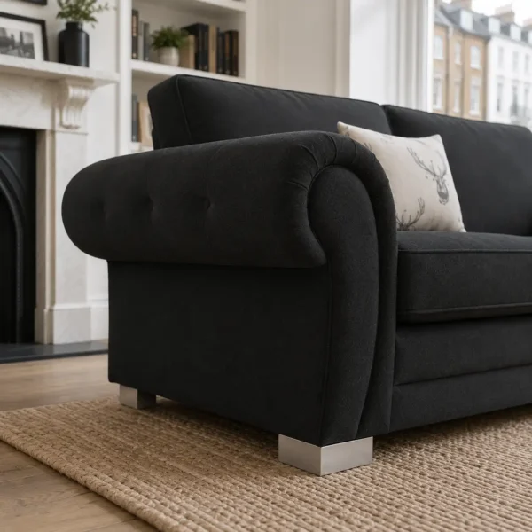 Luxe Haven 3 Seater Sofa arm closeup
