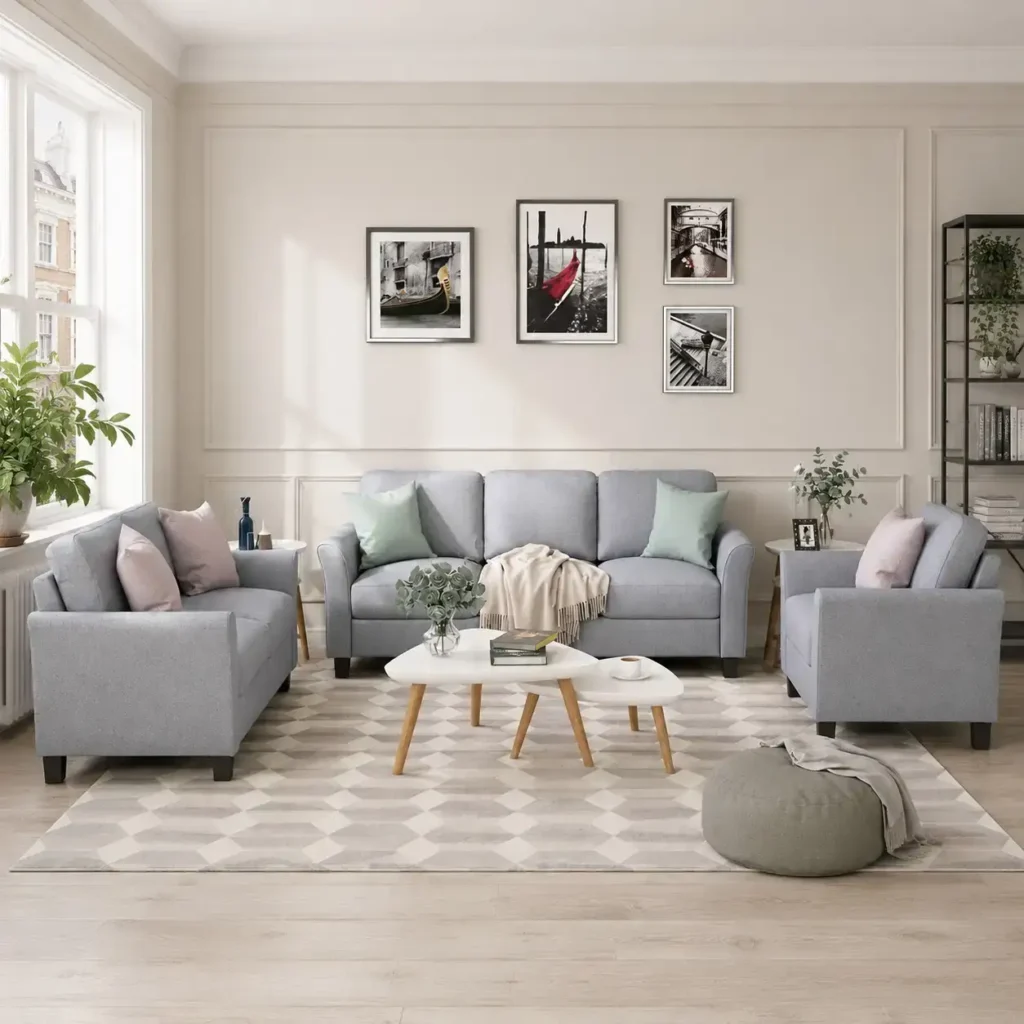 Luxury Modular 3+2+1 Sofa Set – Stylish UK Living Room Furniture