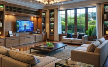Luxury sofa beautifully styled Modern UK living room setting - climax furniture
