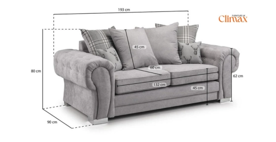 Verona 3 Seater dimension photo