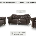 elegance 3+2+1 seater dimention