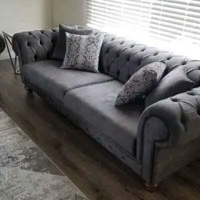 3-seater chesterfield sofa at customer home-climax furniture