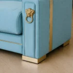 Azure Elegance Armchair Sofa Bed Leg Closeup
