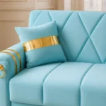 Azure Elegance Sofa Bed Cushion Closeup