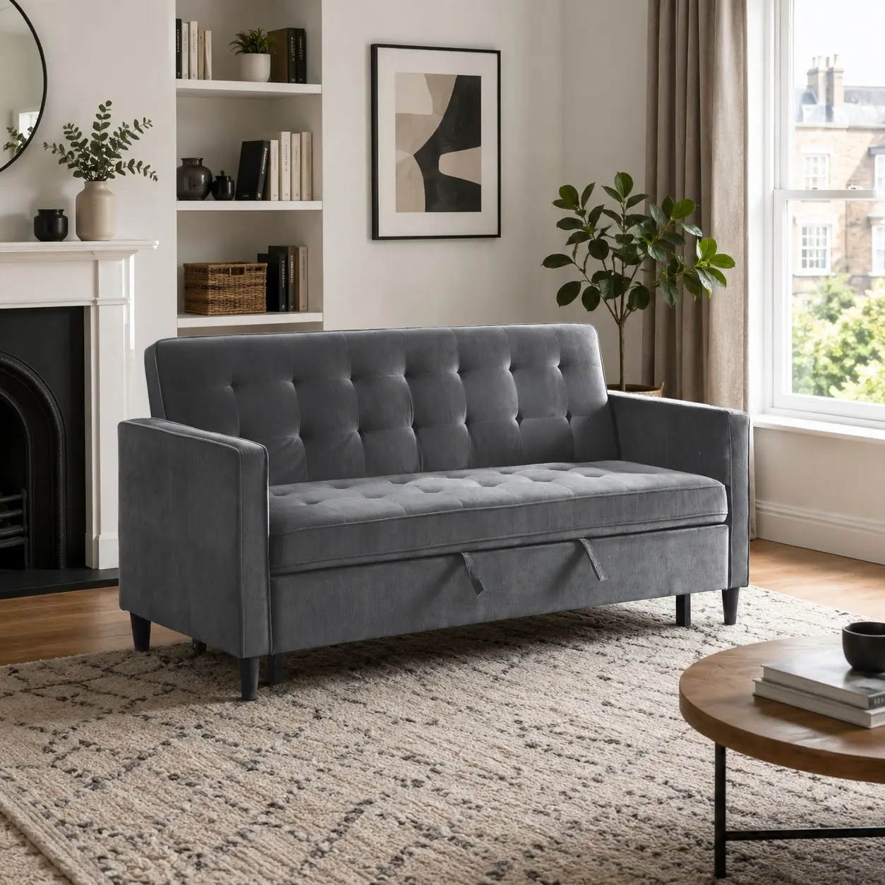 Berlin 3 Seater Sofa Bed in room set up