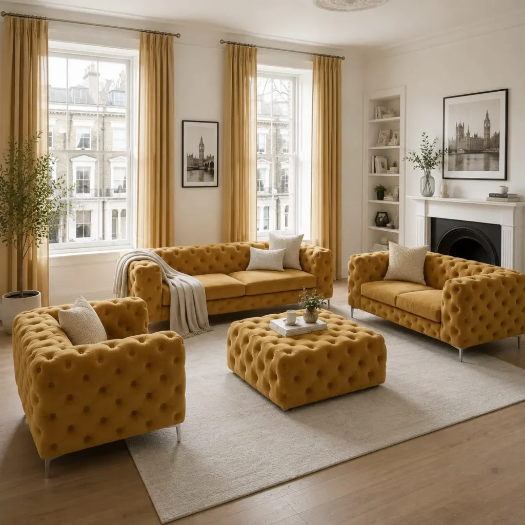 Classic Italian Chesterfield 3+2+1 Sofa Set