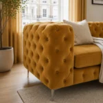 Classic Italian Chesterfield 3+2+1 Sofa Set Arm Closeup