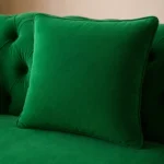 Classic Italian Chesterfield cushion Closeup - Green