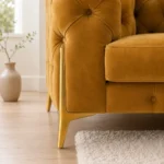 Classic Italian Chesterfield - leg closeup Golden