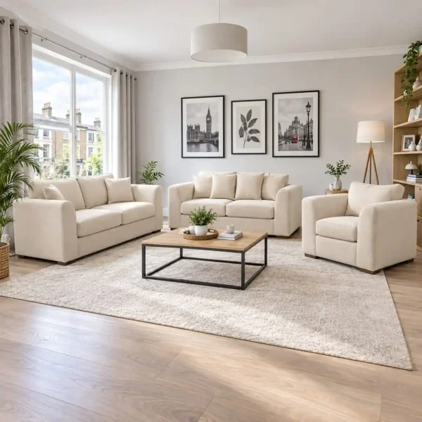 Dylan 3+2+1 Seater Sofa Set in Room Setup