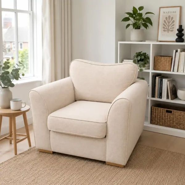 Dylan Armchair sofa - Room setup - cream color
