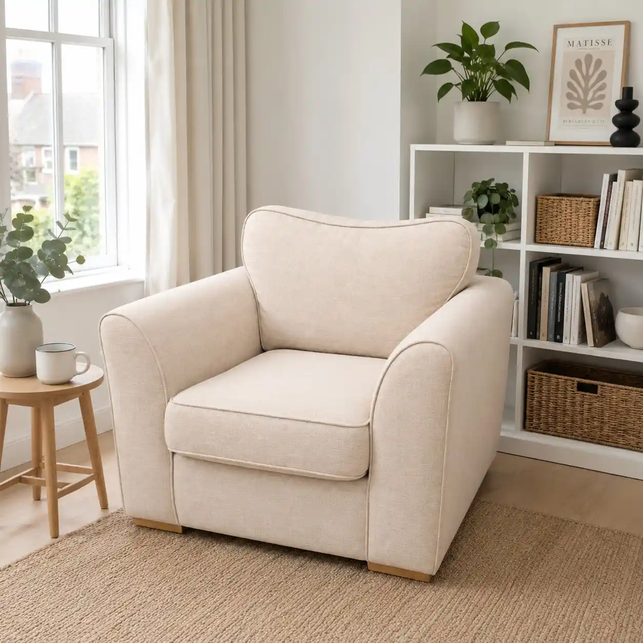 Dylan Armchair sofa - Room setup - cream color