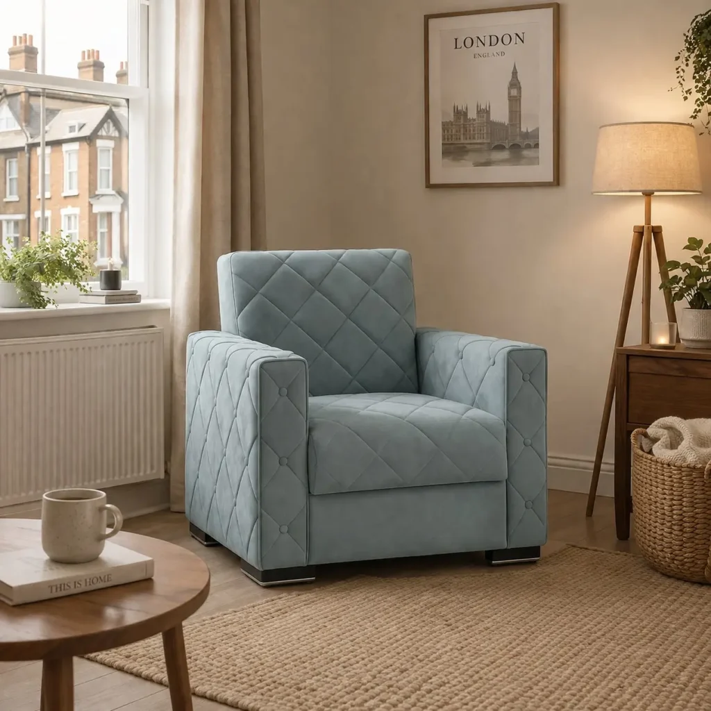 Hegel Armchair Sofa Bed - Room setup