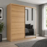 Infinity 150cm Sliding Mirror Wardrobe - Oak