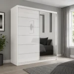 Infinity 150cm Sliding Mirror Wardrobe - White