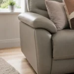 Leather Recliner 2 Seater Sofa - Arm Closeup