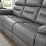Leather Recliner 3+2 Seater Sofa Set - Seat Closeup