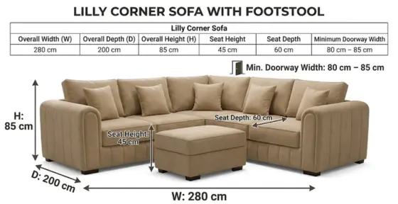 Lilly Corner Seater Sofa-climax-furniture