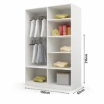 Lyon 150cm Sliding Mirror Wardrobe - Dimension (2)
