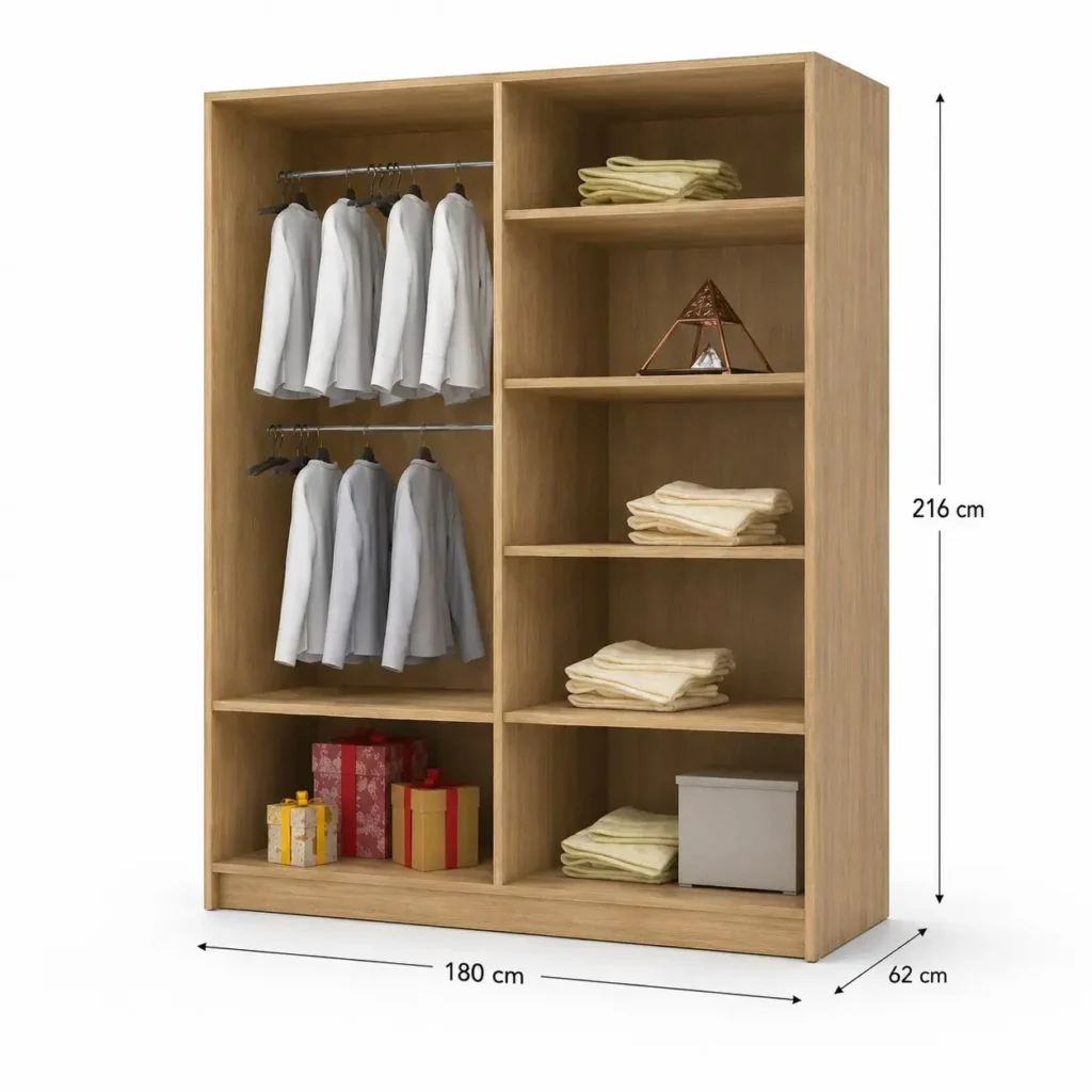 Lyon 180cm Sliding Mirror Wardrobe - Dimension (1)