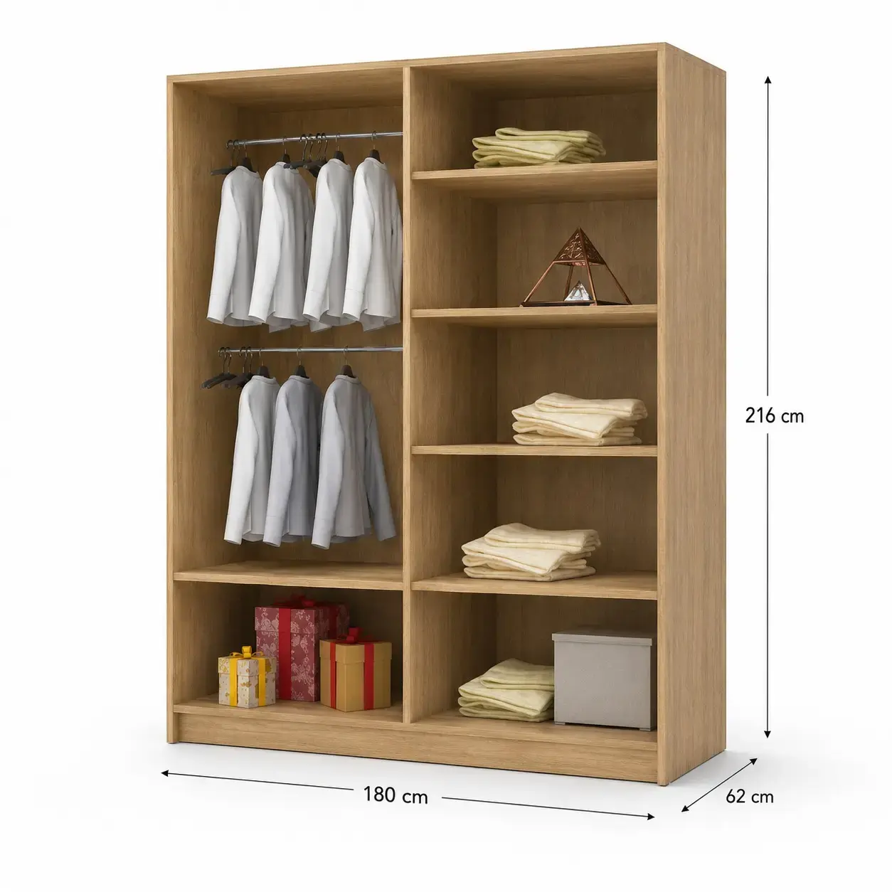 Lyon 180cm Sliding Mirror Wardrobe - Dimension (1)