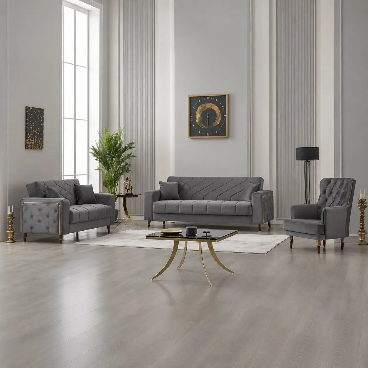 Melissa 3+2 Seater Sofa Bed Set - Image 4