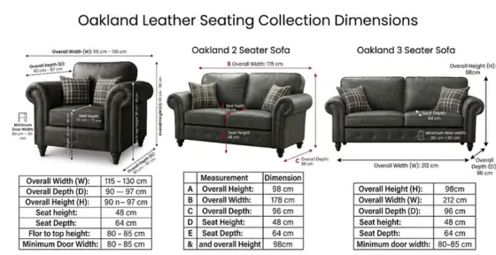 Oakland 3+2+1 Seater Leather Sofa Set-climax-furniture