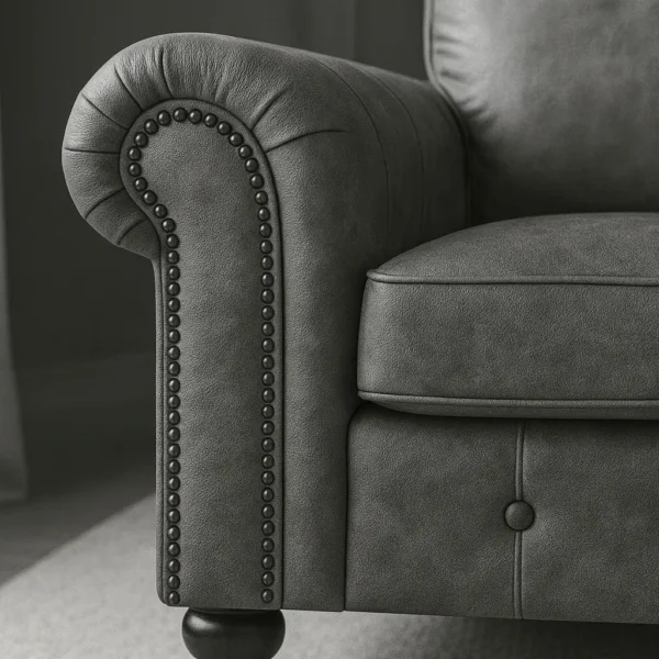 Oakland L Shape Leather Sofa - Image 6
