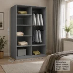 Oslo 150cm Sliding Mirror Wardrobe - Dimension