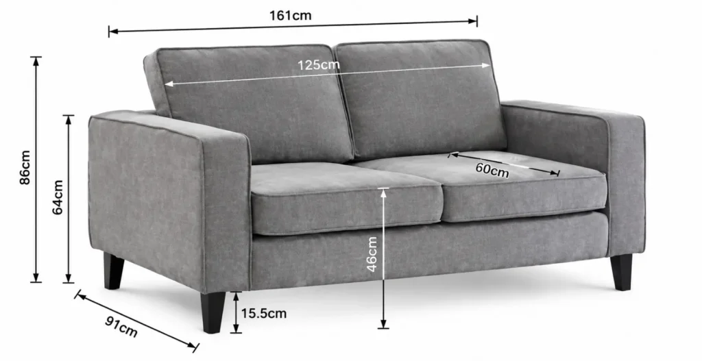 Soho 2 Seater Sofa Dimensions