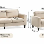 Soho 3+2 Seater Sofa Set Dimensions