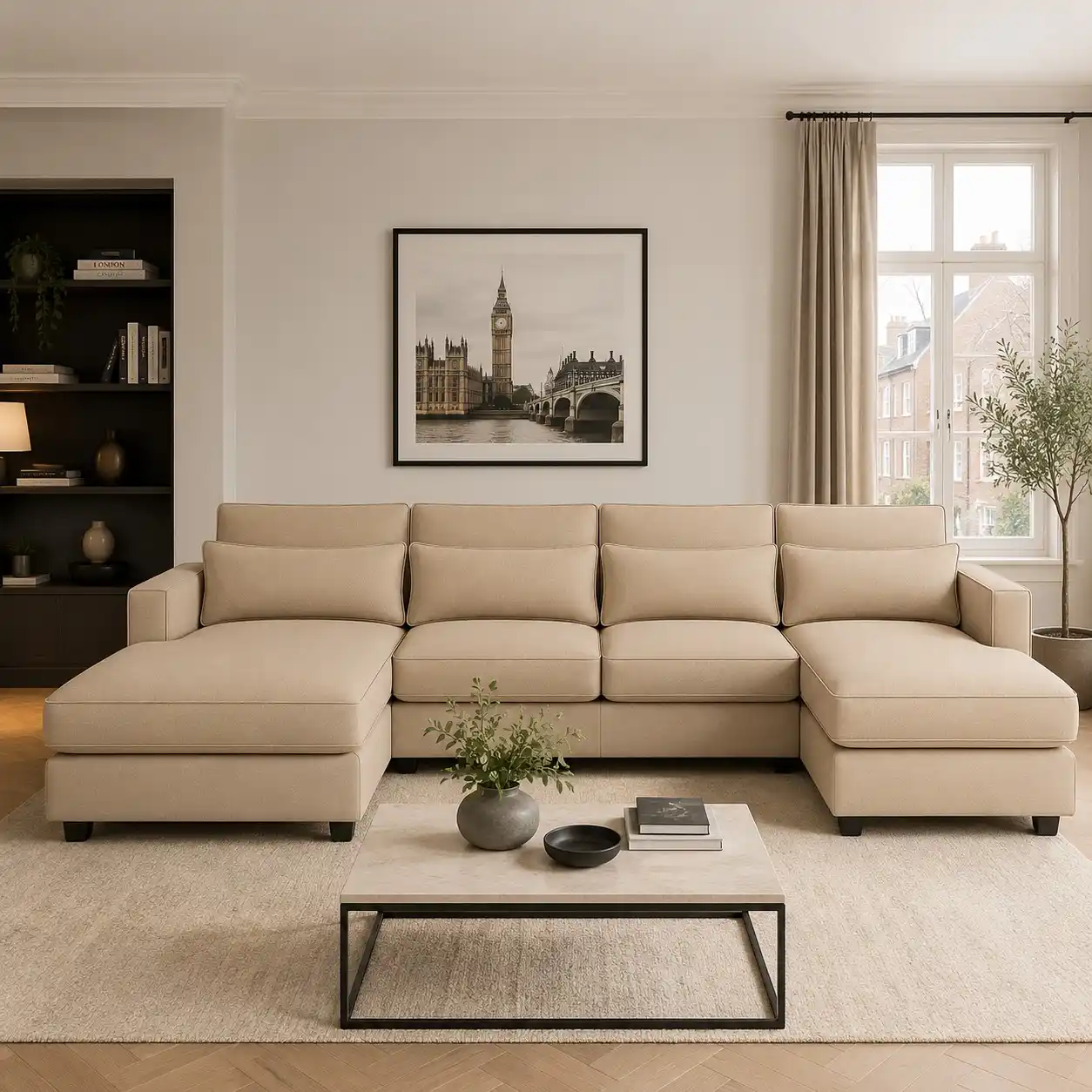 Soho U Shape Vevet Sofa