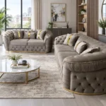 Turkish 3+2 Seater Sofa Set in Room Setup