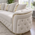 Turkish L Shape Sofa Arm Closeup