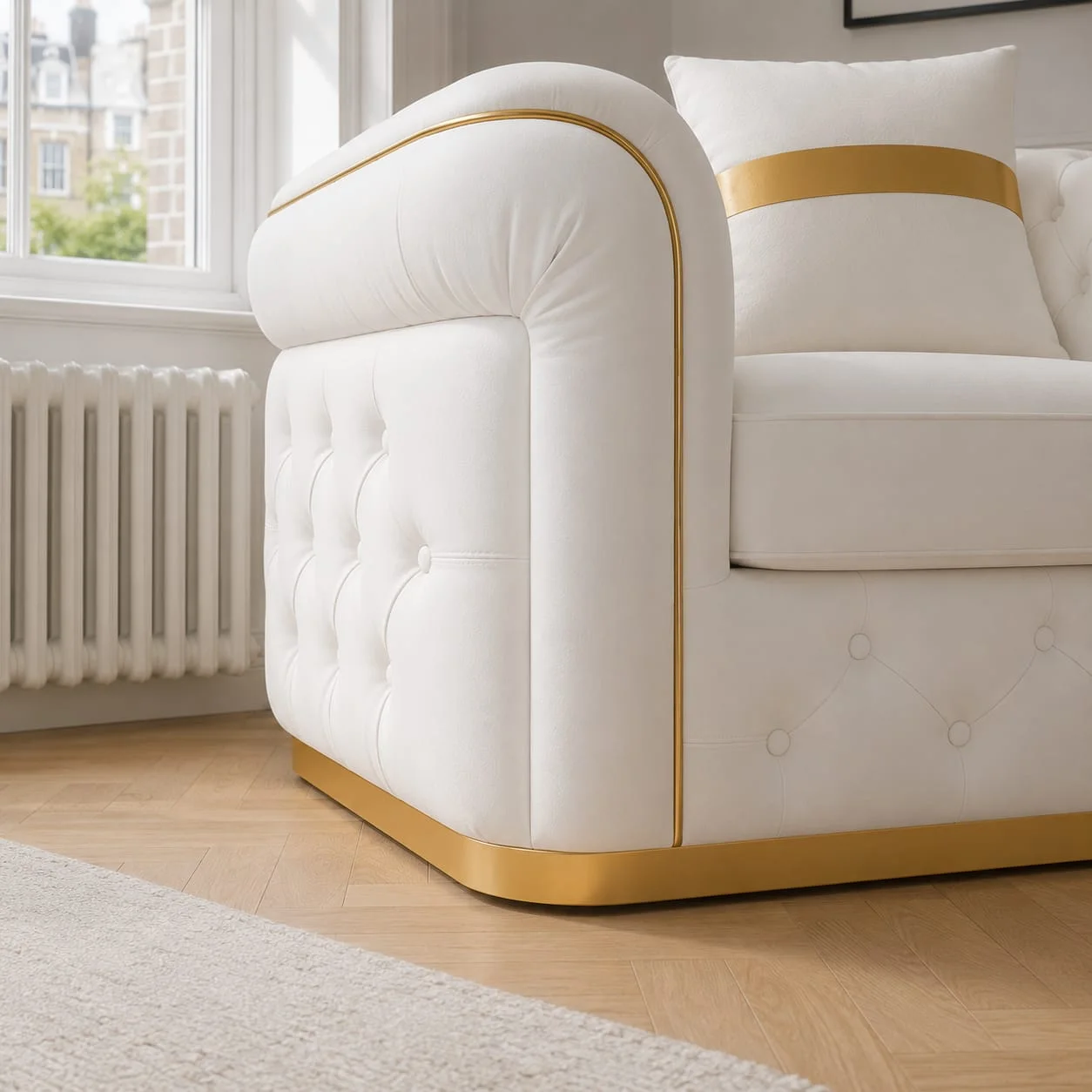 Turkish 2 Seater Sofa | Glamorous Tufted Design - Image 3