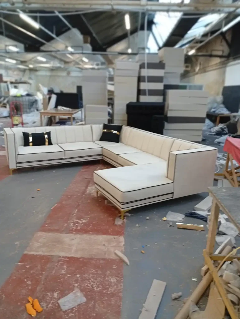 U-shape sofa at climax factory